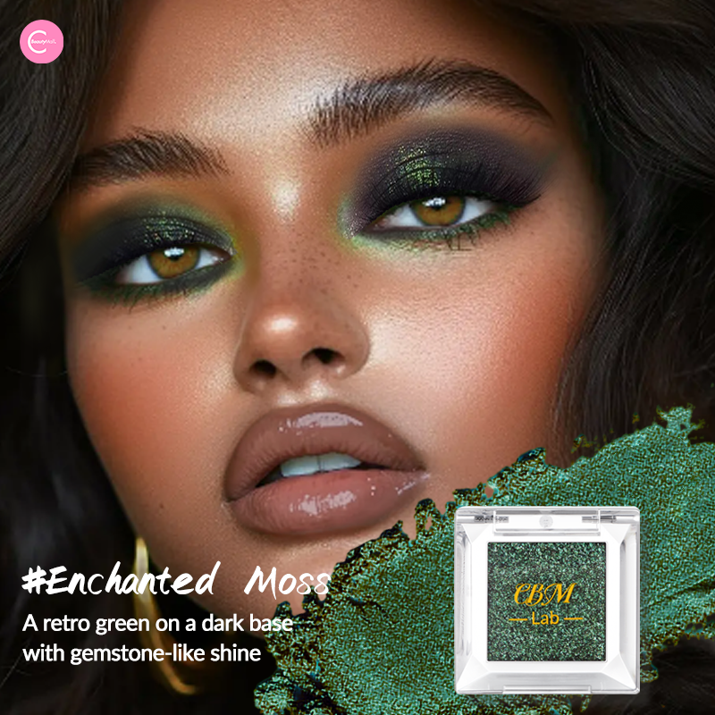 NOIRICORN (CBM LAB) B Retro Glam Holiday Limited Edition Duochrome Eyeshadow Palette - Enchanted Moss | Vegan & Cruelty-Free Makeup for Party, Festival & Special Occasions (US Only)