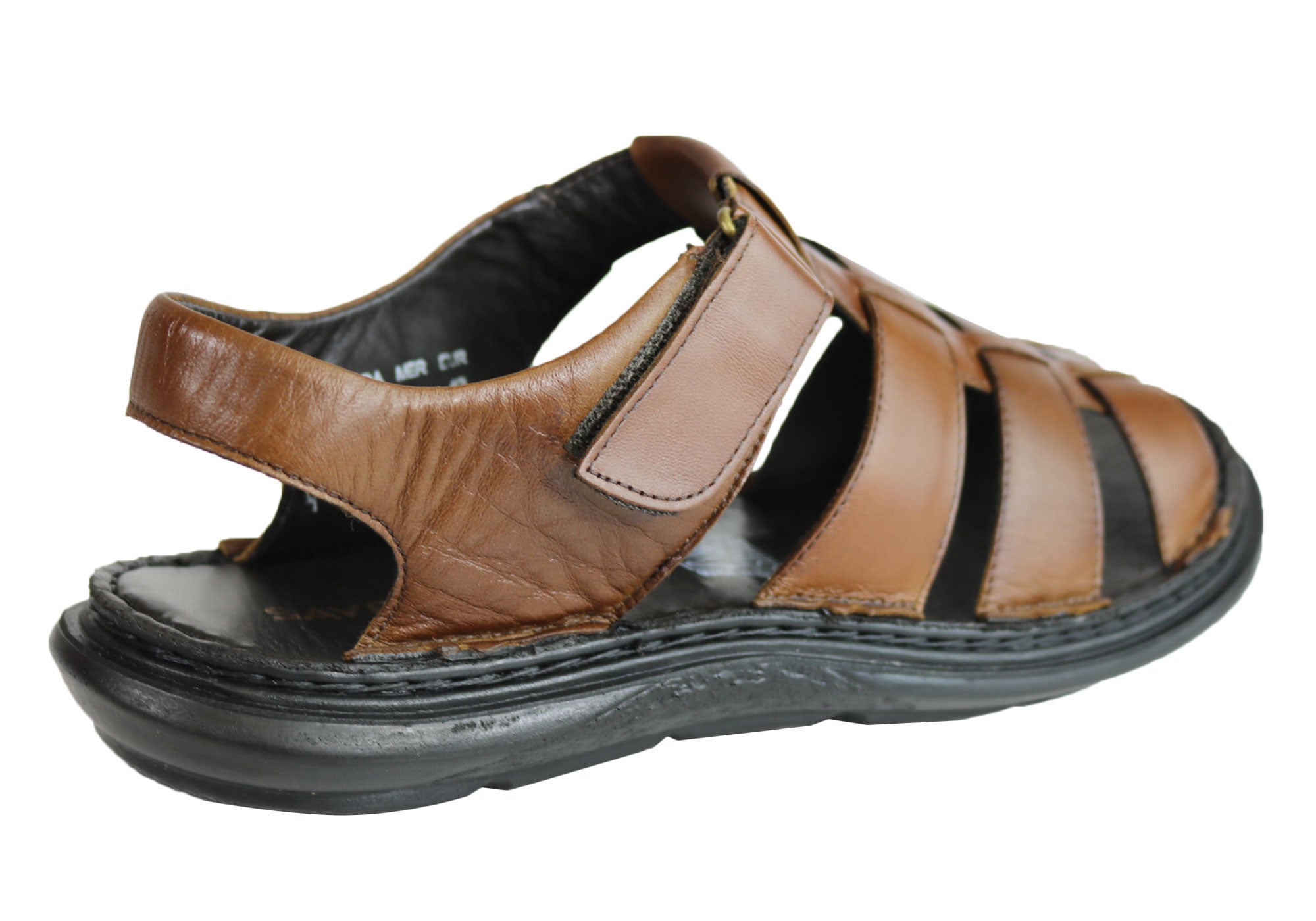 Savelli Kain Men's Leather Comfortable Cushioned Sandals - Handmade in Brazil - Perfect for Beach, Vacation & Summer Outdoor Activities