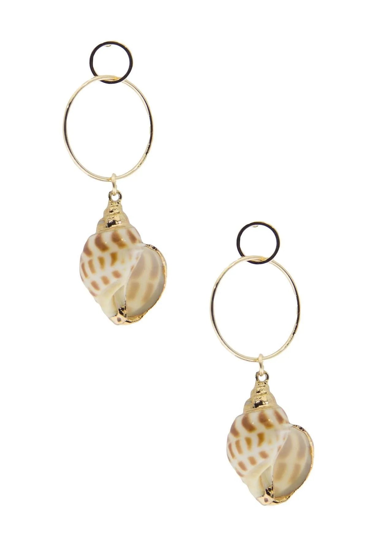 Shell Gold Hoop Earrings - Elegant Beach Jewelry for Women | Perfect for Summer Vacations, Weddings & Boho Fashion