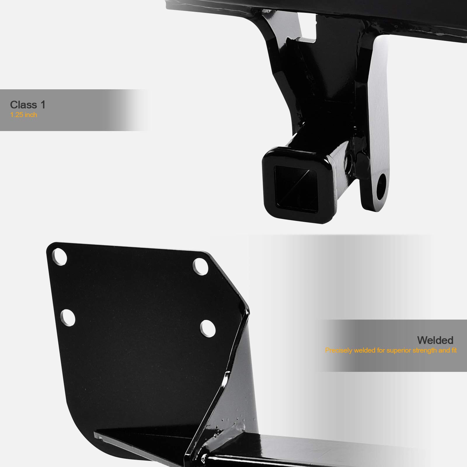733469488590 Compatible with 2012-2013 Mini Cooper Hardtop Class 1 Trailer Tow Hitch Receiver 1.25