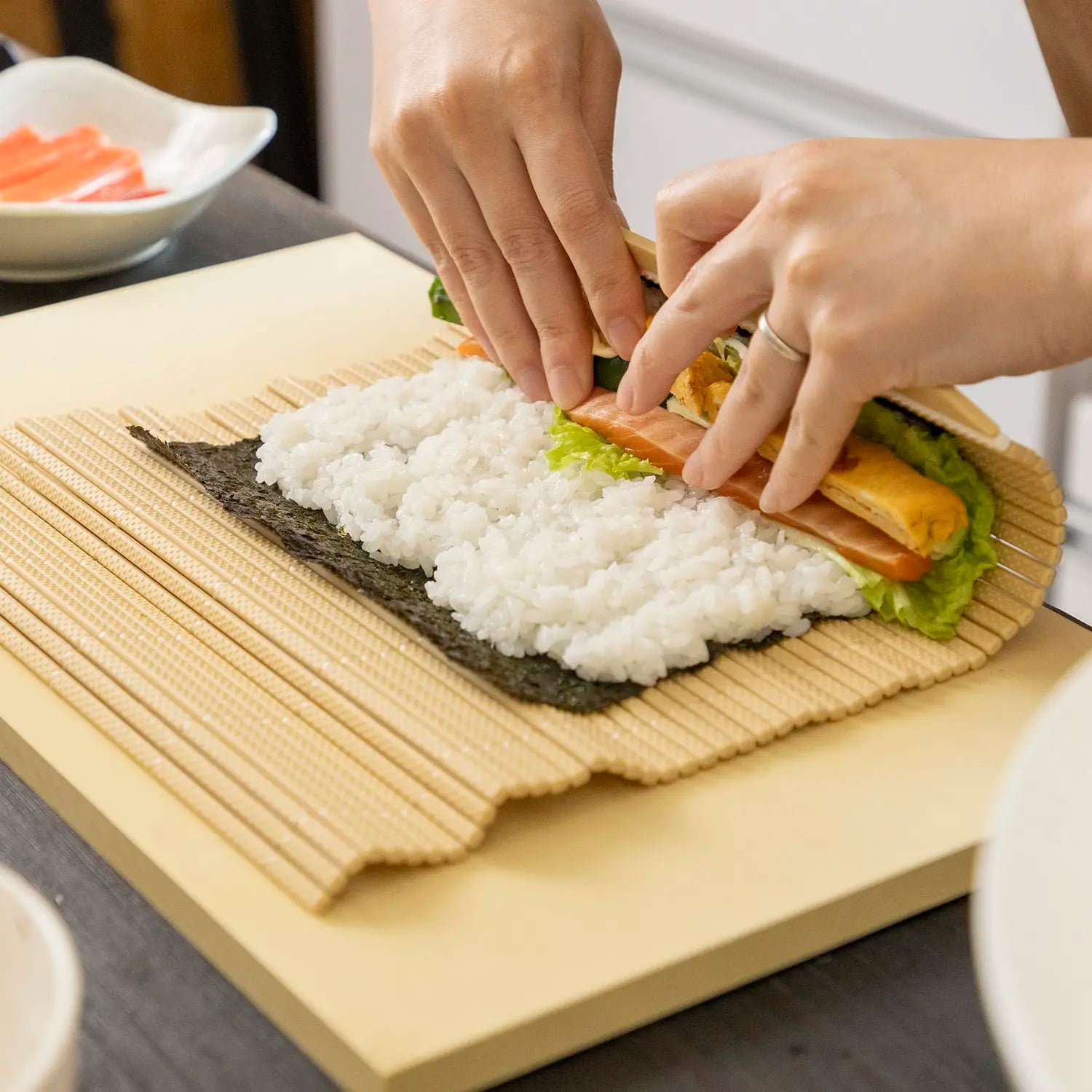 Hasegawa Premium Antibacterial Sushi Rolling Mat - BPA-Free Bamboo Sushi Maker for Home & Restaurant Use - Perfect for Sushi Making, Rice Rolls & Japanese Cuisine Preparation