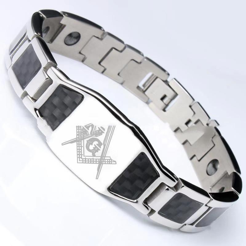 Premium Carbon Fiber Titanium Steel Magnetic Bracelet - Durable Unisex Wristband for Fitness, Therapy & Fashion Accessories