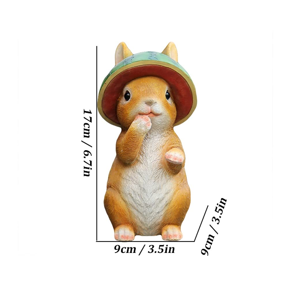 Resin Rabbit Garden Statue - Outdoor Decorative Sculpture for Courtyard, Lawn & Landscape Decor (1 Set) - Perfect for Patio, Yard & Garden Decoration