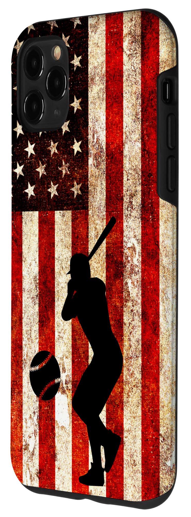 iPhone 11 Pro Max Case - Patriotic American Flag Design with Shockproof Protection for Fastpitch Softball Players | Perfect for Games, Training & Daily Use