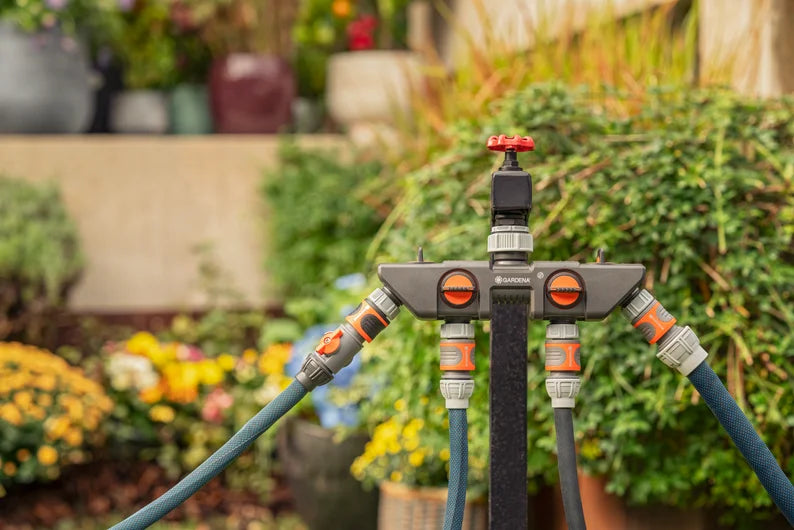 Gardena 8194-20 4-Channel Water Distributor for Garden Irrigation - Perfect for Sprinklers, Drip Systems & Outdoor Watering