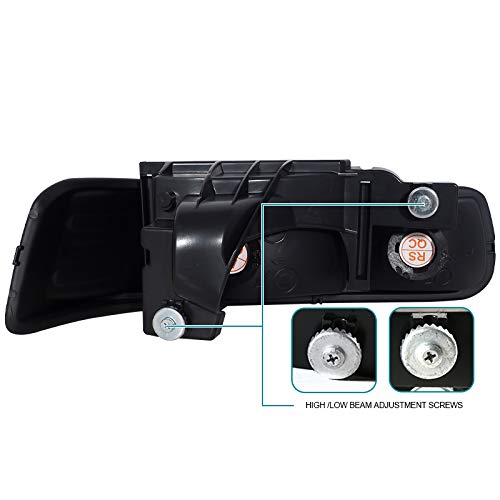 Spec-D Tuning Black Headlights with Bumper & Smoke Fog Lamp Kit for Chevy Tahoe - Upgrade Your Ride with Stylish Lighting for Night Driving & Off-Road Adventures