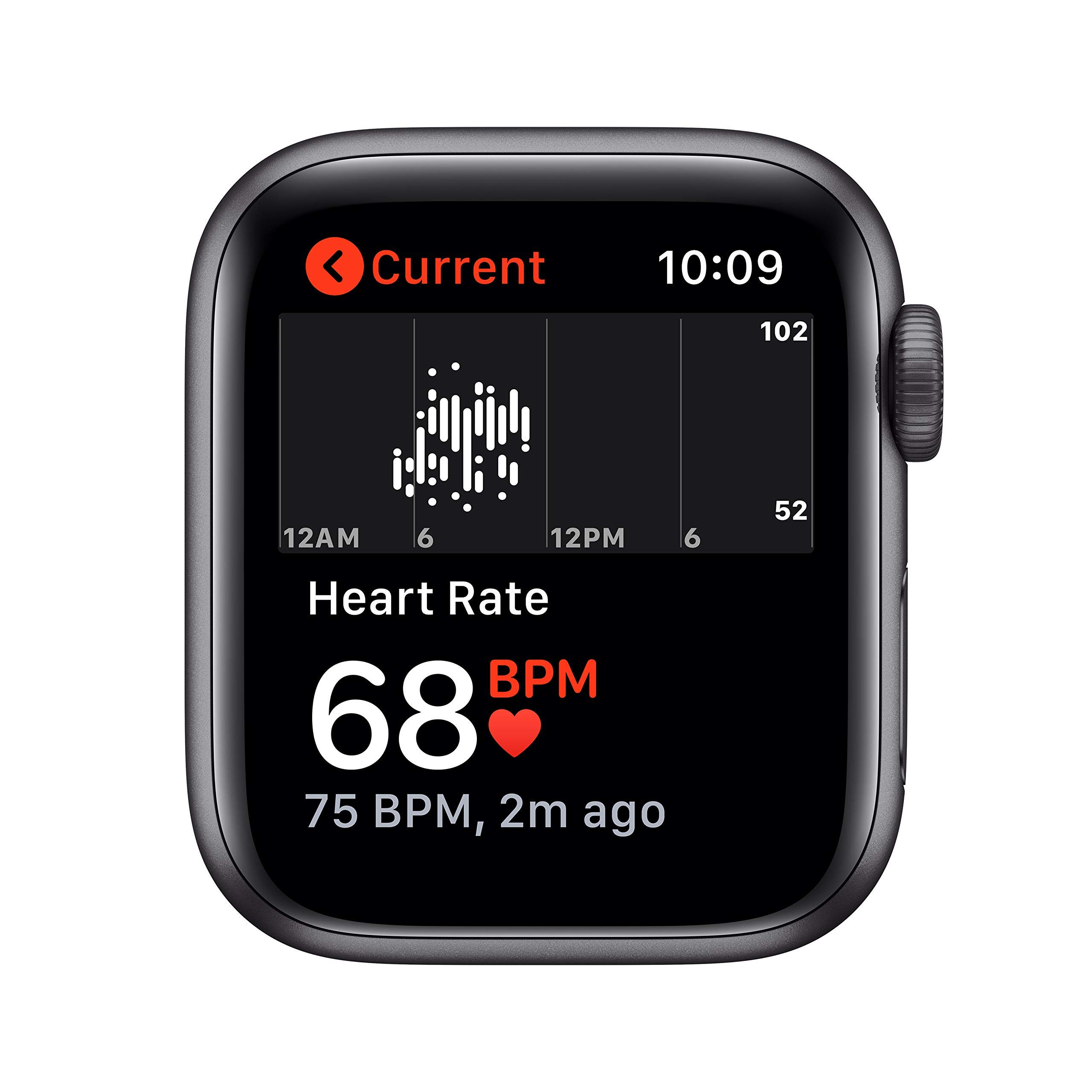 Apple Watch SE 2020 (GPS, 40mm) - Space Gray Aluminum Case with Black Sport Band - Renewed Premium Smartwatch for Fitness Tracking, Notifications & Daily Use