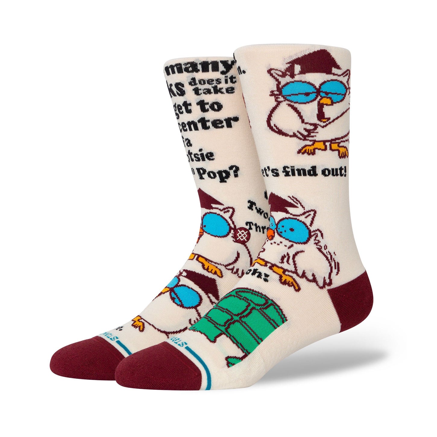 Premium Adult Crew Socks with Owl Print - Comfortable Cotton Canvas Socks for Men & Women - Perfect for Casual Wear, Work & Everyday Use