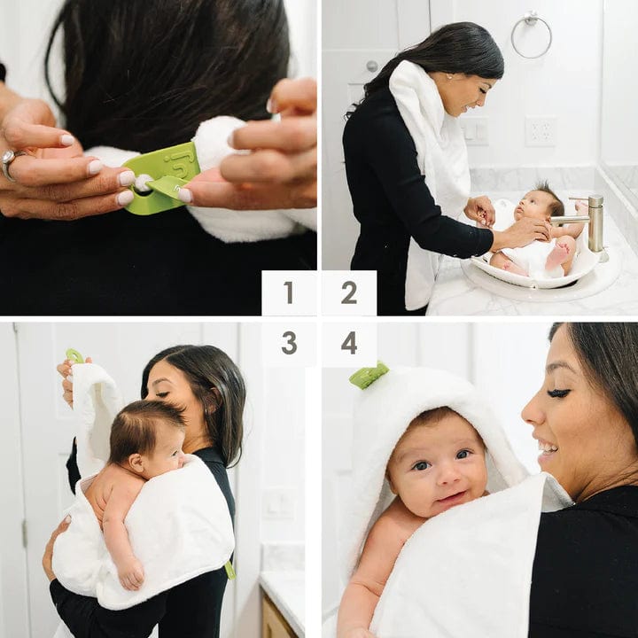 Puj Hug Baby Hooded Towel - Soft & Absorbent Infant Bath Towel with Hood for Newborns & Toddlers - Perfect for Bath Time, Swimming & Snuggling