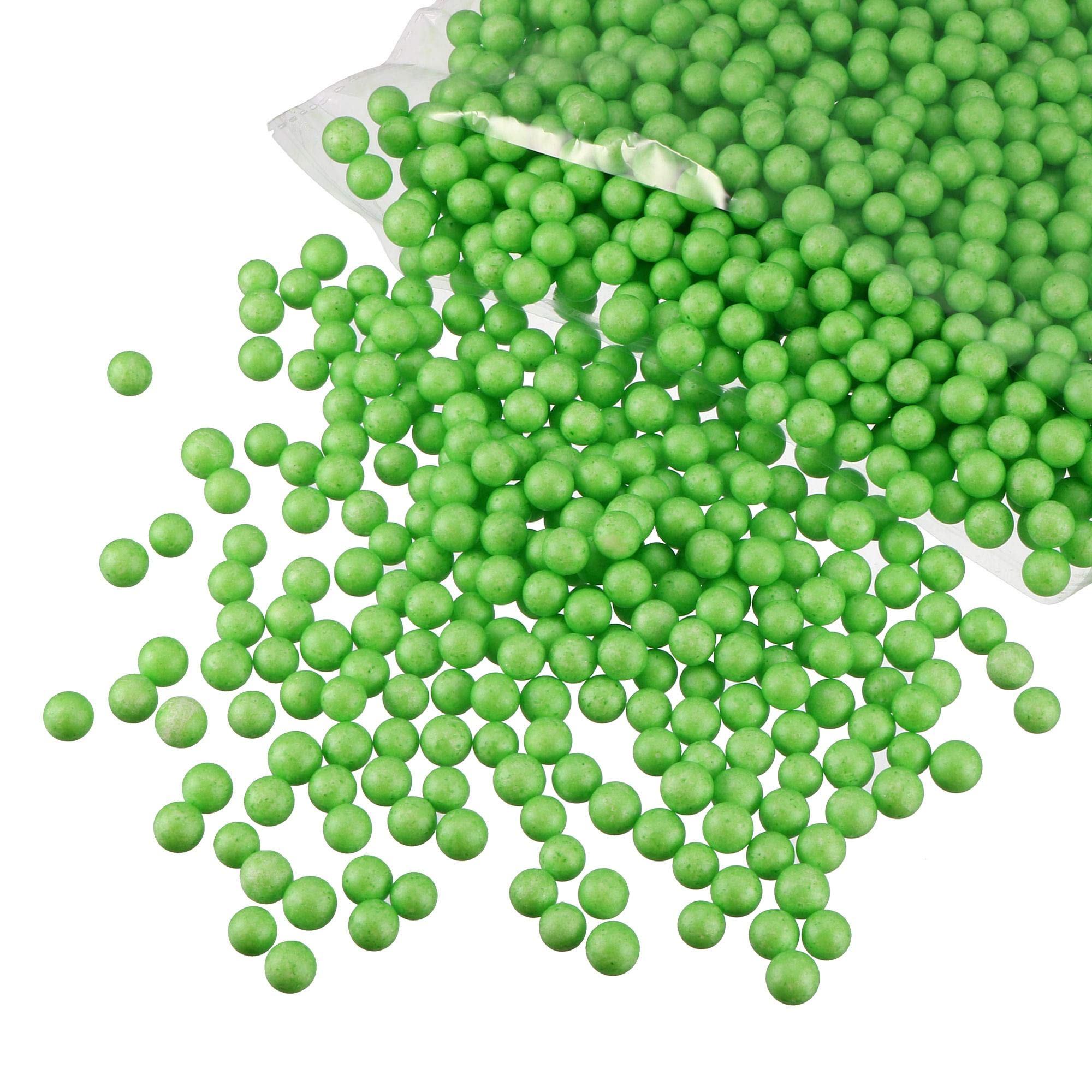 uxcell 2 Packs 0.3 Inch Green Polystyrene Foam Ball Beads - Round Craft Beads for DIY Arts, Party Decorations, Vase & Pillow Fillings - Perfect for Home Decor, School Projects, and Creative Crafting