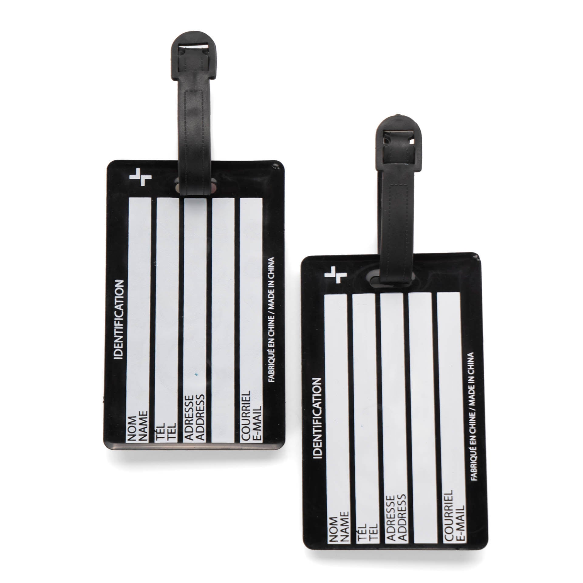 Tracker Peace Sign Luggage Tags - 2 Pack Set for Travel Bags & Suitcases | Durable ID Tags for Airports & Vacations