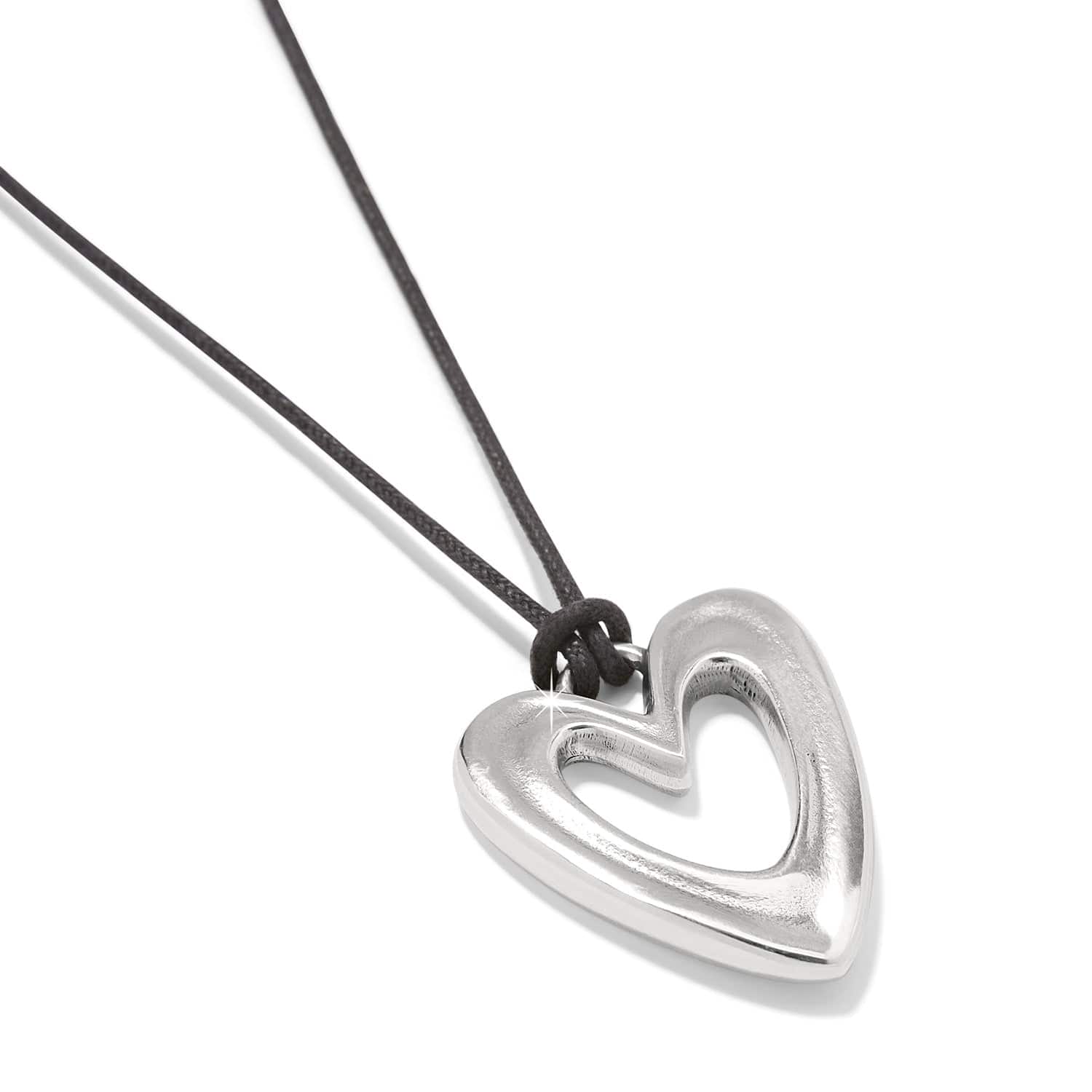 Cascade Open Heart Cord Necklace - Dainty Gold Pendant for Women, Minimalist Layering Jewelry | Perfect for Valentine's Day, Anniversary, Birthday Gifts & Everyday Wear