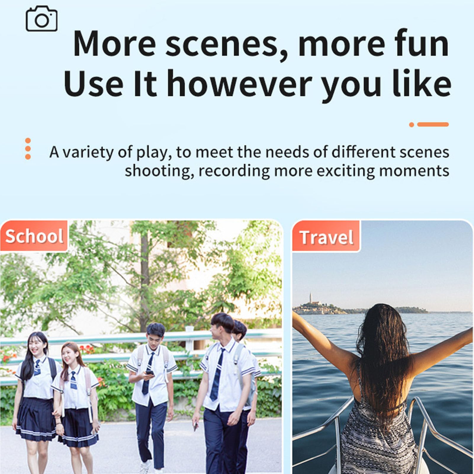 Mini Digital Camera 1080P HD 2MP Vlogging Camera with 160° Wide Angle Lens & Color Screen - Portable Travel Camera for Beginners | Perfect for YouTube, TikTok, Travel Vlogging & Everyday Photography