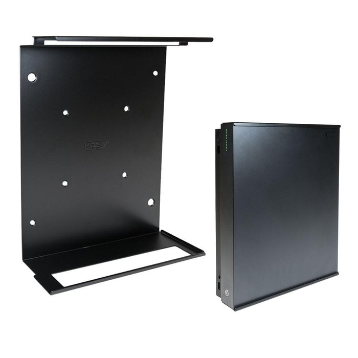 HIDEit X1X Xbox One X Vertical Wall Mount Bracket (Black) - Secure Space-Saving Gaming Setup for Headset & Controller Storage | Perfect for Small Rooms & Gaming Stations