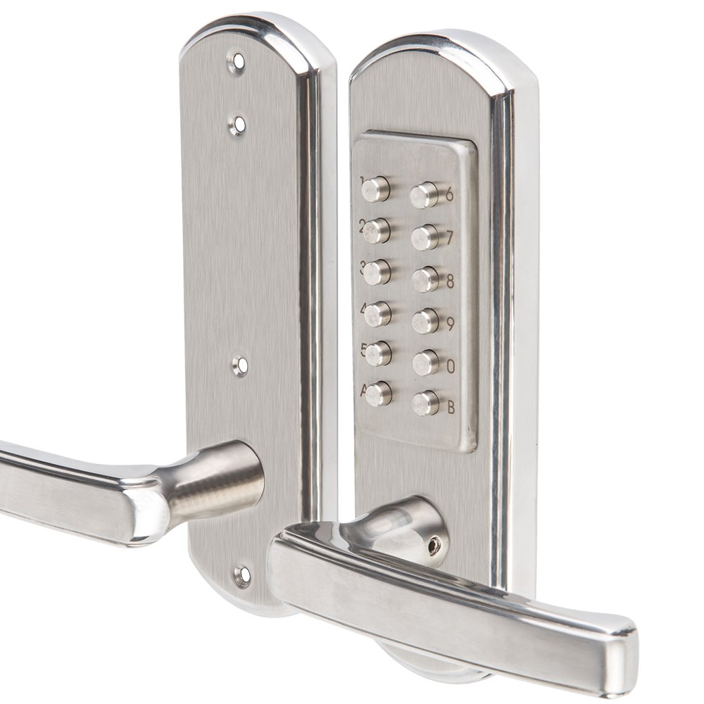 Keyless Mechanical Door Lock - Digital Keypad, Stainless Steel 304 (Left-Hand Inward Opening) for Home Security