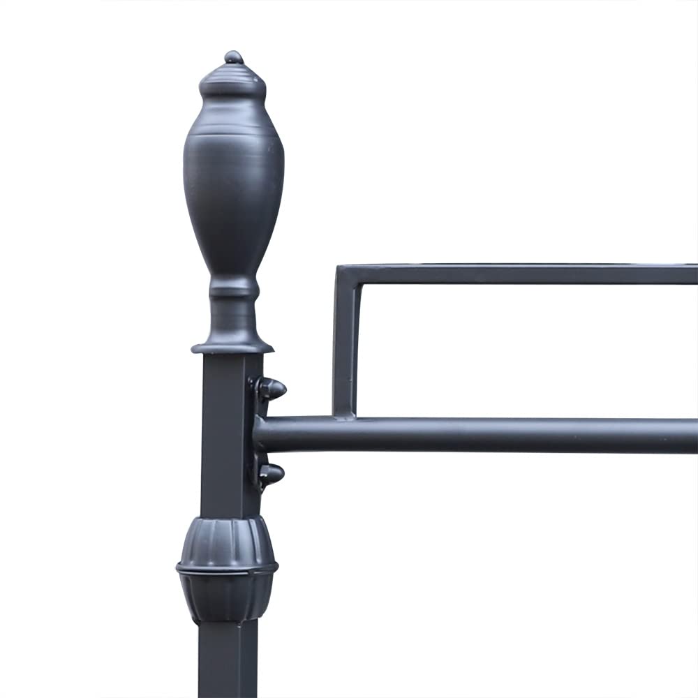 Industrial Heavy-Duty Rolling Clothes Rack with Shoe Shelf - Black Steel Garment Rack 47.2
