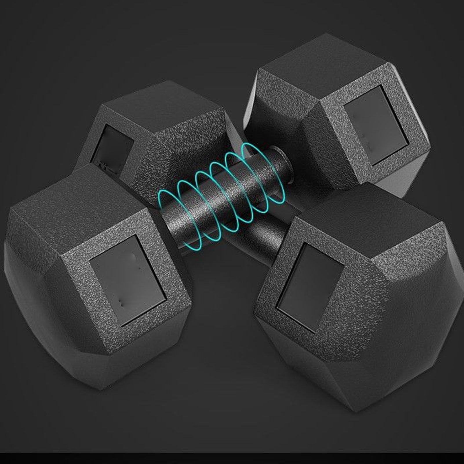 Hexagonal Dumbbell Set - 22lb Chrome Plated Cast Iron Dumbbells for Strength Training & Fitness Workouts - Perfect for Home Gym, CrossFit, and Weightlifting Exercises
