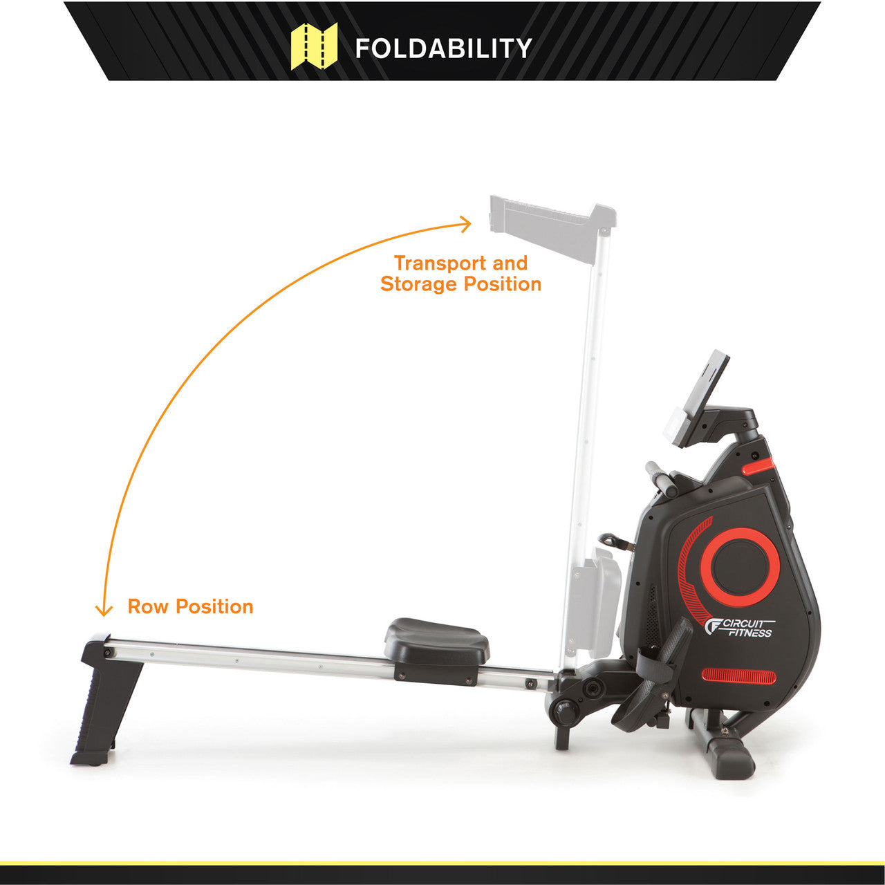 Foldable Magnetic Rowing Machine with Bluetooth Connectivity - AMZ 979RW BT | Home Gym Equipment for Full-Body Workout & Cardio Training | Perfect for Small Spaces & Indoor Fitness