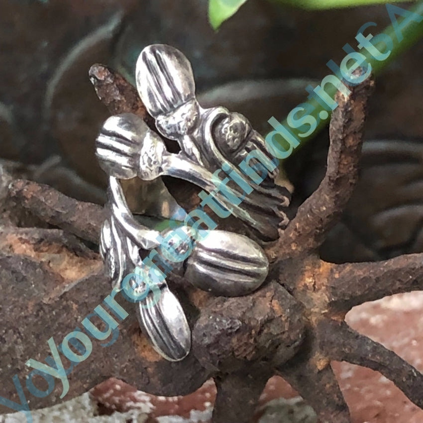 Authentic Taxco Mexico Sterling Silver Bypass Ring - Elegant Handmade Jewelry for Women, Perfect for Weddings, Anniversaries & Special Occasions
