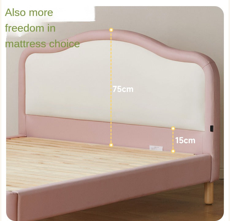 Organic Leather Kids Soft Cloud Bed - Ultra Comfortable & Hypoallergenic Toddler Bed for Nursery, Bedroom, or Playroom - Perfect for Relaxation & Sweet Dreams