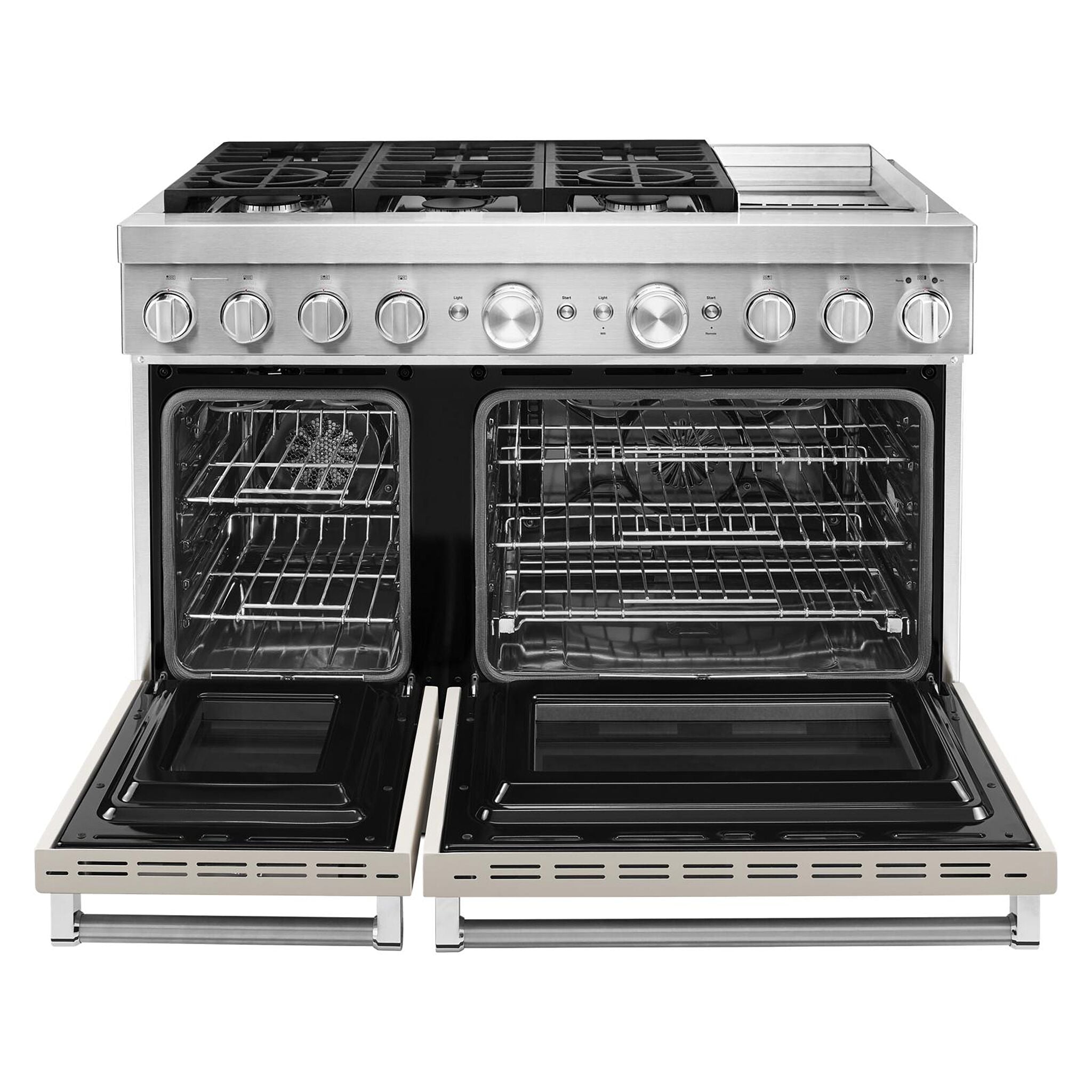 KitchenAid Matte Milkshake Smart Dual Fuel Freestanding Range - 6.3 Cu. Ft. Oven Capacity with Convection Cooking, WiFi Connect & Precise Temperature Control (KFDC558JMH) - Perfect for Home Chefs & Modern Kitchens