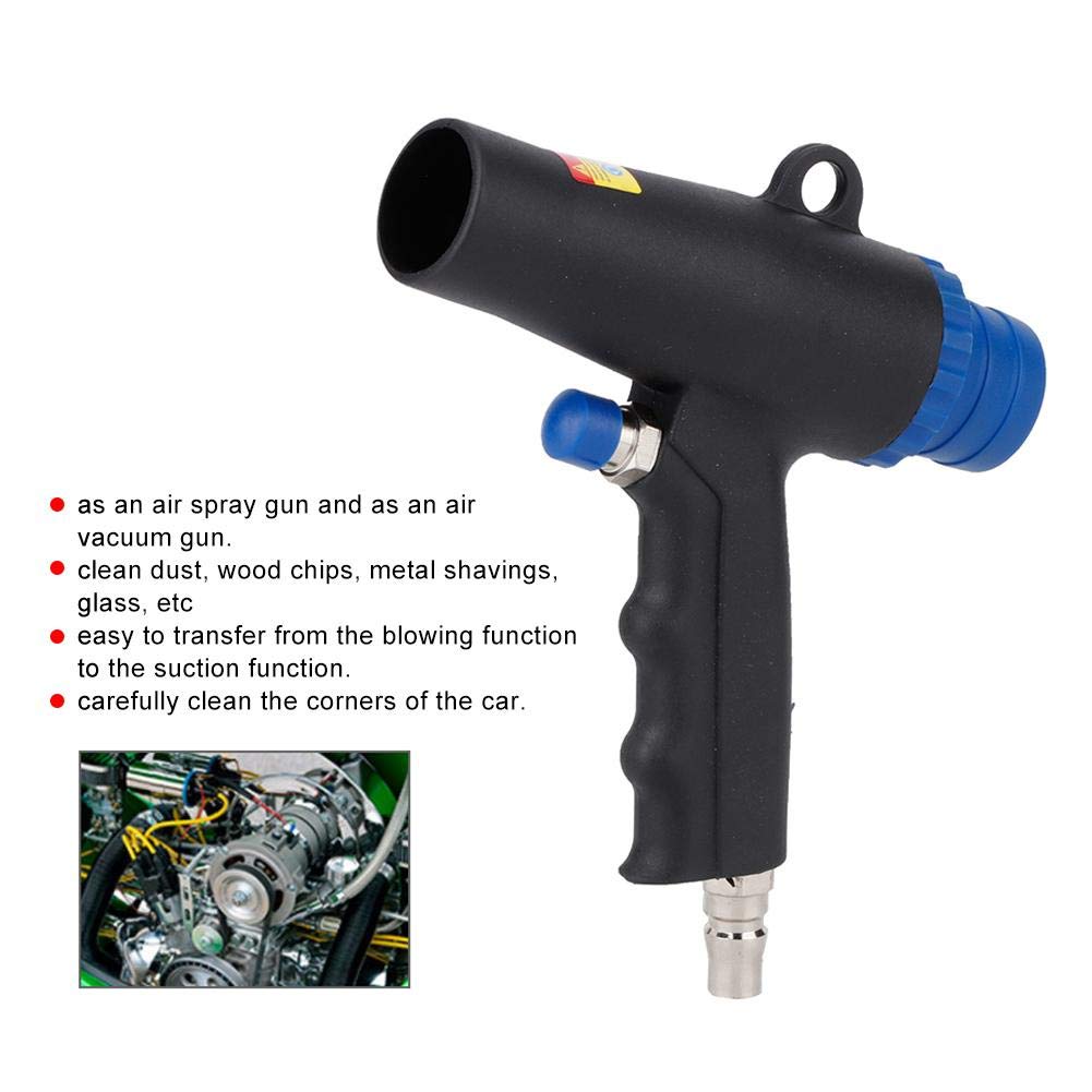 KIMISS 2-in-1 Auto Vacuum Cleaner and Air Blow Gun, 6kPa Pneumatic Cleaning Kit for Car Detailing, Workshop, and Home Use - Dust Removal for Electronics, Keyboards, and Hard-to-Reach Areas