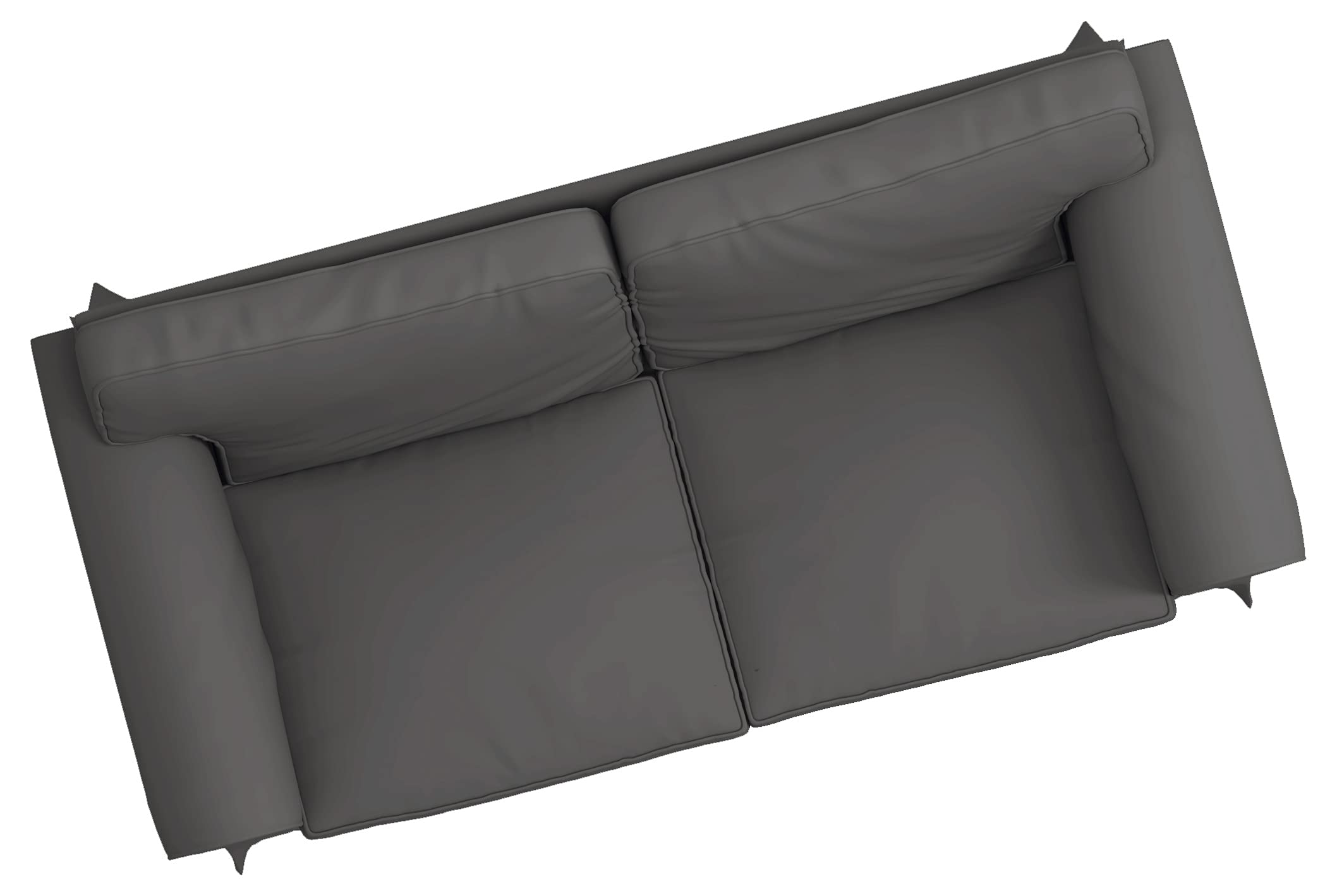 Custom Made Polyester Flax Ektorp Loveseat Sofa Cover Slipcover - Compatible with IKEA Ektorp Sofa, Durable Deep Gray Fabric Replacement | Perfect for Living Room, Home Decor & Furniture Protection