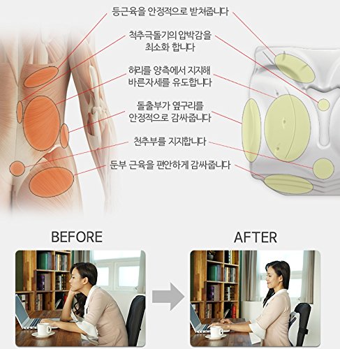 **Ergonomic Lumbar Support Pillow for Back Pain Relief - Orthopedic Design with Elastic & Soft Integral Skin Foam - Perfect for Office Chairs, Car Seats & Home Use**