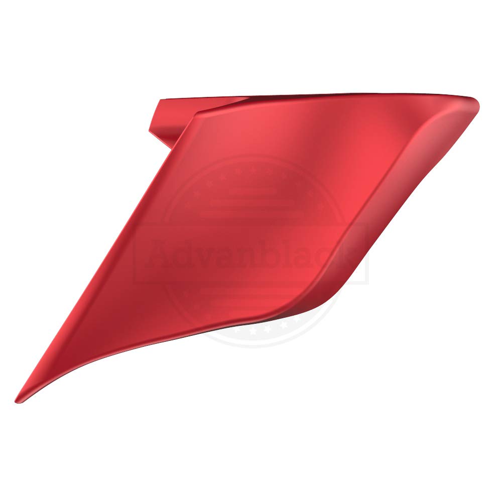 Moto Onfire Extended ABS Side Covers & Stretched Side Panels for Harley Touring (2014-2020) - Compatible with Street Glide, Road Glide Special - Wicked Red Denim - Enhance Motorcycle Aesthetics & Protection for Long Rides