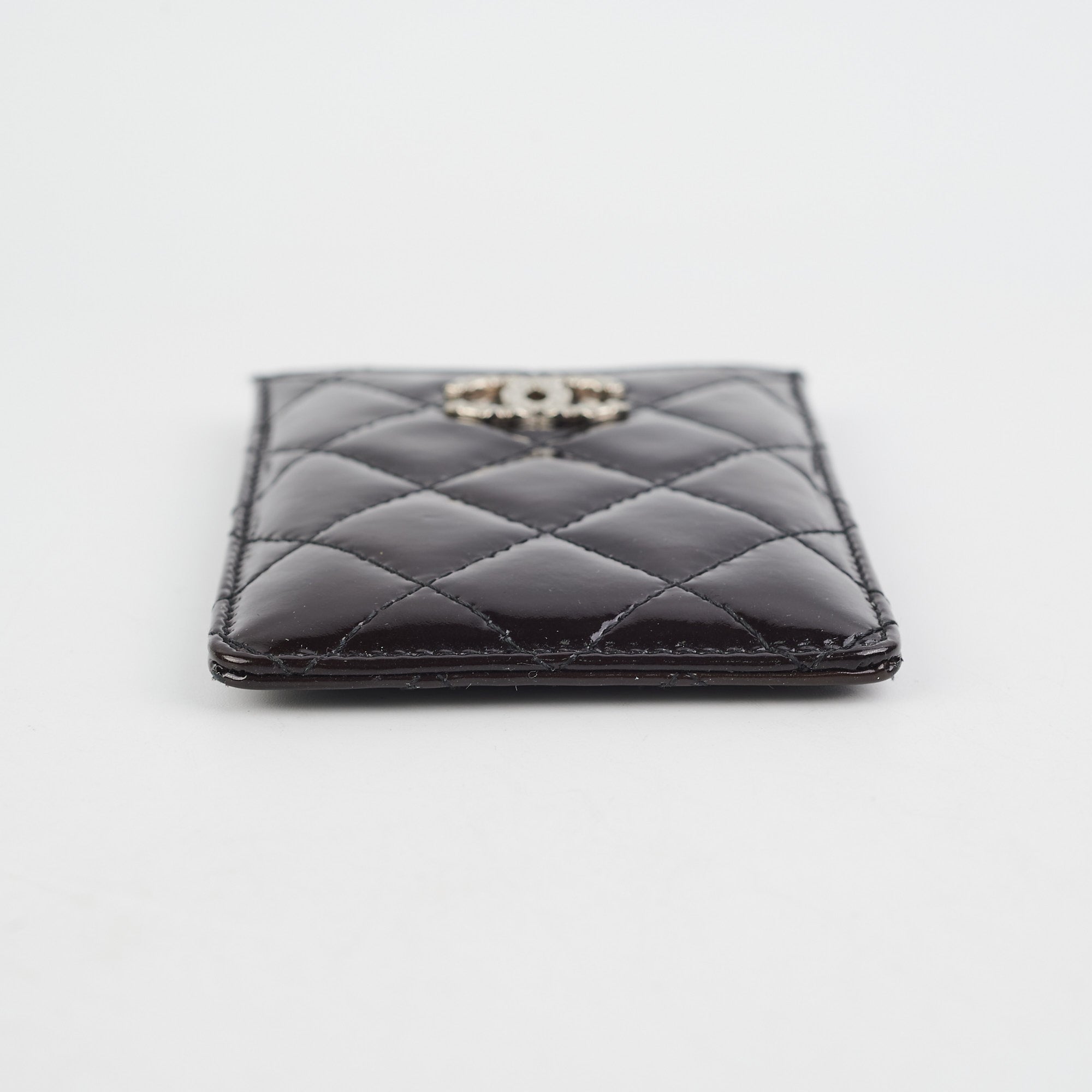 Authentic Chanel Black Leather Card Holder - Slim Wallet for Credit Cards & IDs | Perfect for Everyday Use, Travel & Minimalist Lifestyle