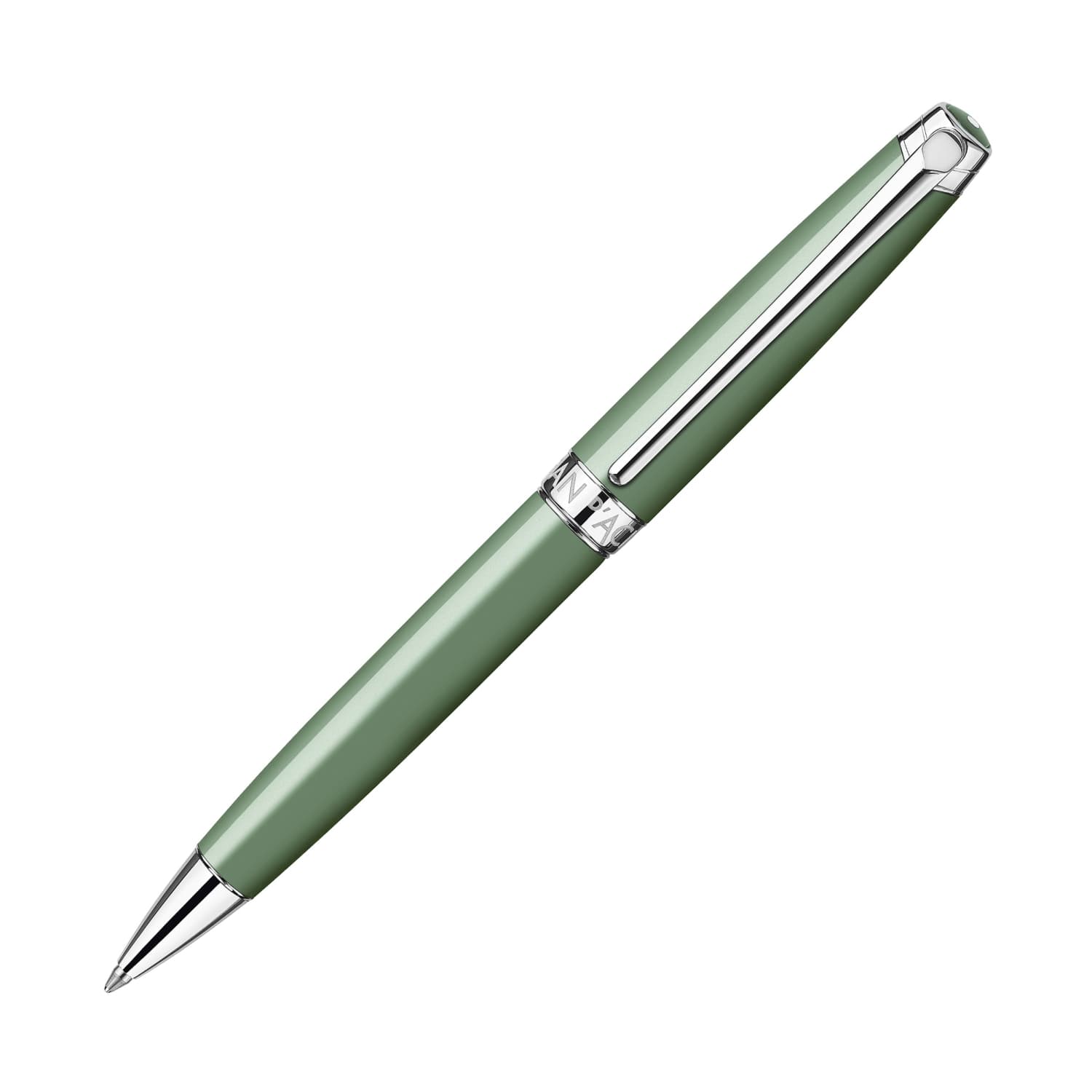 Premium Caran d'Ache Léman Ballpoint Pen - Vert de Gris Color - Luxury Writing Instrument for Business Professionals & Gift Giving