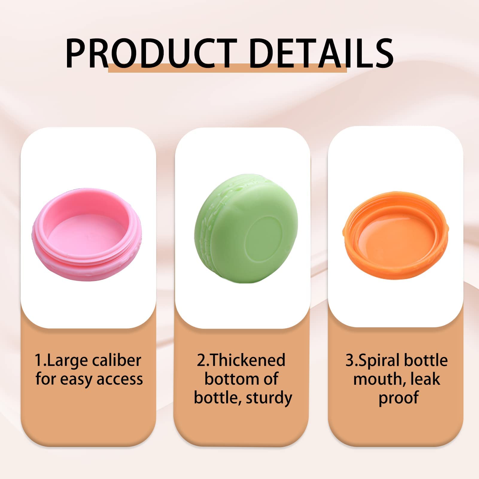 6-Piece Travel-Sized Leakproof Cosmetic Jars (10ml) - Reusable Mini Plastic Containers for Toiletries, Creams, Lotions & Condiments - Perfect for Air Travel, Makeup Samples & Jewelry Storage