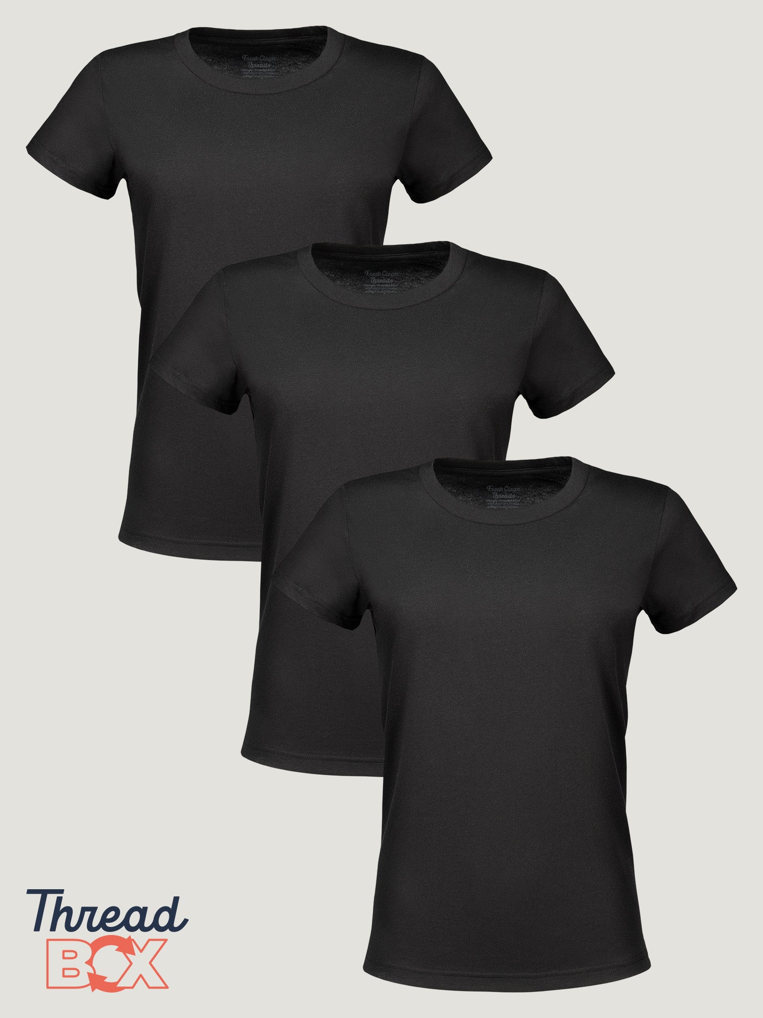 Women's Black Cotton Crew Neck T-Shirts 3-Pack - Soft Basic Tees for Casual Wear, Layering & Everyday Outfits