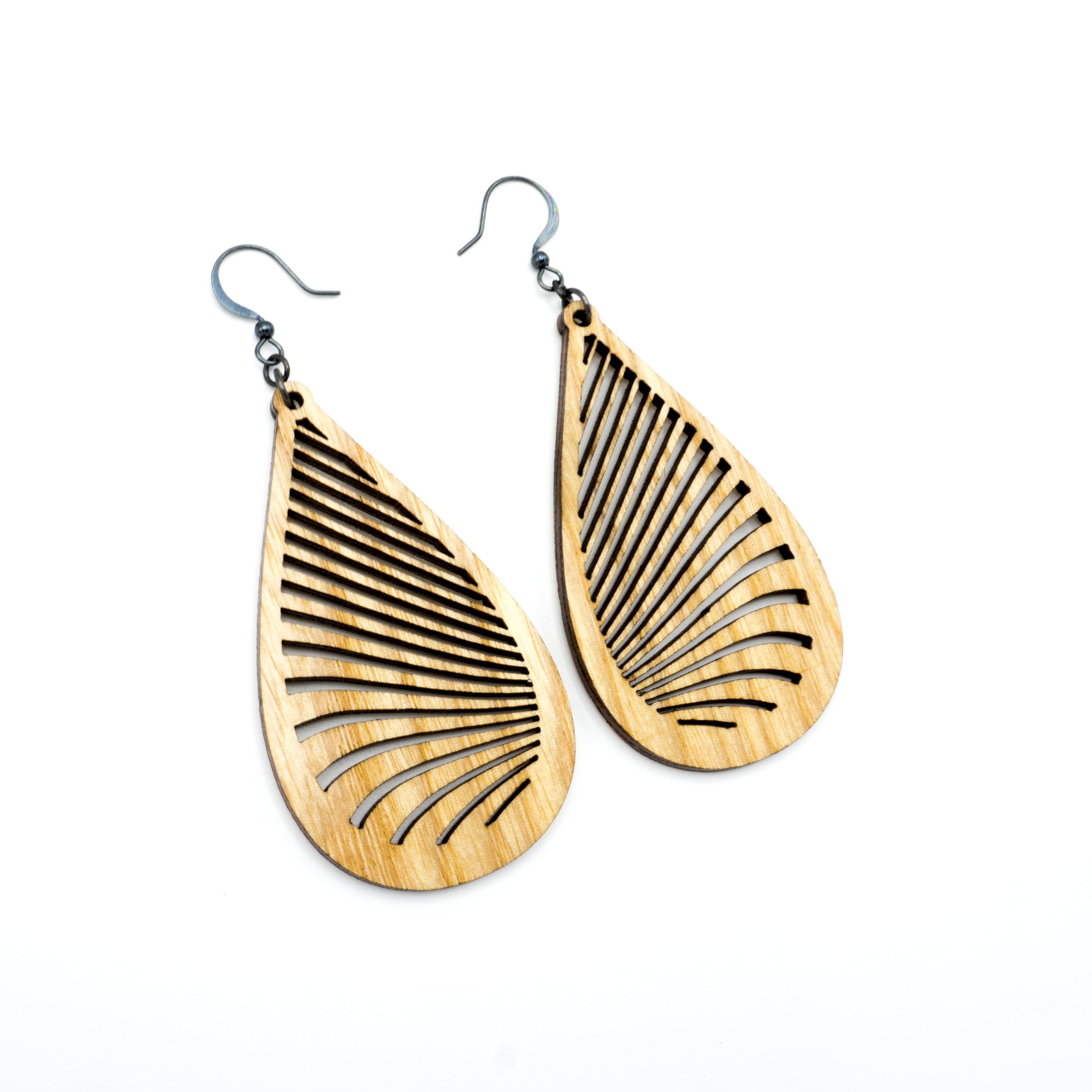 Handmade Wooden Drop Earrings - Lightweight Ash Wood Dangle Earrings for Women | Boho Chic Jewelry for Casual Wear, Parties & Special Occasions