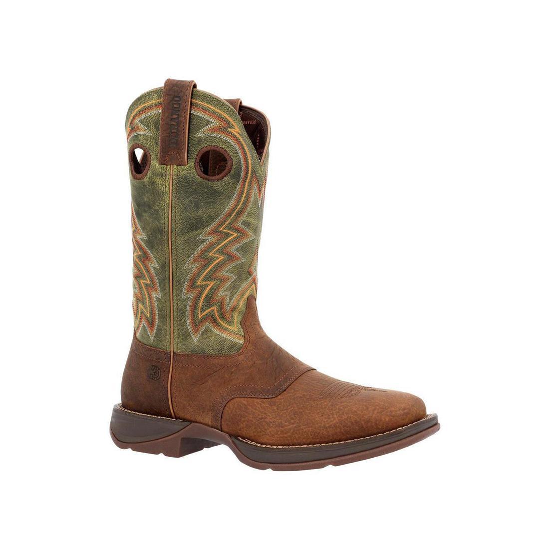Rebel Dark Chestnut & Hunter Green Western Boots for Women - Stylish Cowgirl Boots for Rodeo, Country Dancing & Outdoor Adventures