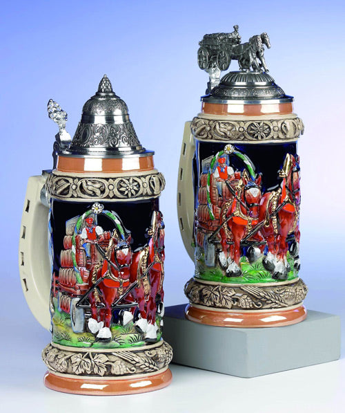 Authentic German Beer Steins - Handcrafted Oktoberfest Beer Mugs for Home Bar, Party & Collectibles - Perfect for Oktoberfest, Beer Tasting & Gifts