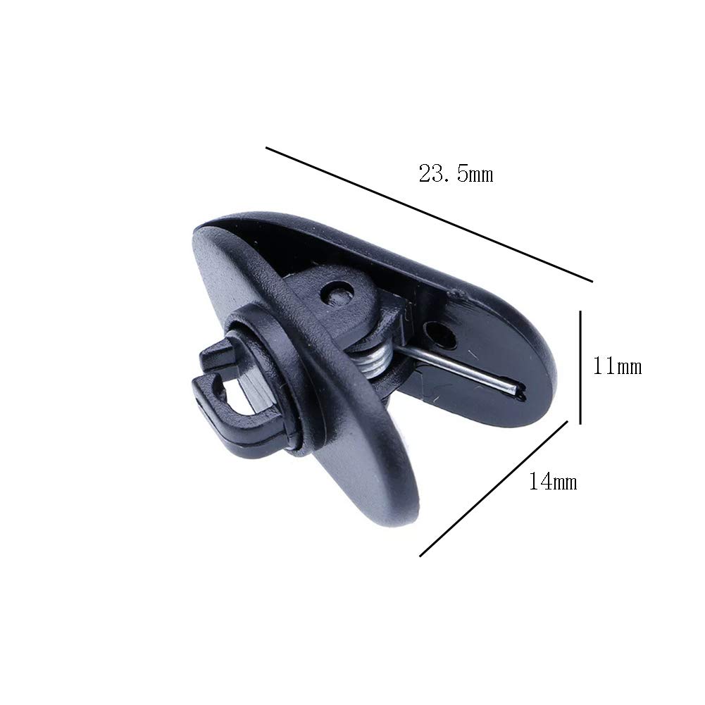 30Pcs Black 360° Rotating Earphone Cable Clips - Headphone Wire Holder for Clothing, Gym, Office & Travel - Secure Headset Cord Management Accessories