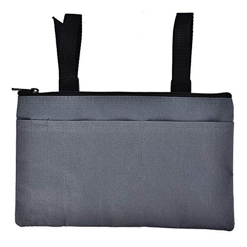 Keenso Wheelchair Side Bag - Waterproof Armrest Storage Organizer with Pouches for Wheelchair, Walker & Electric Scooter - Perfect for Daily Use, Travel & Outdoor Activities