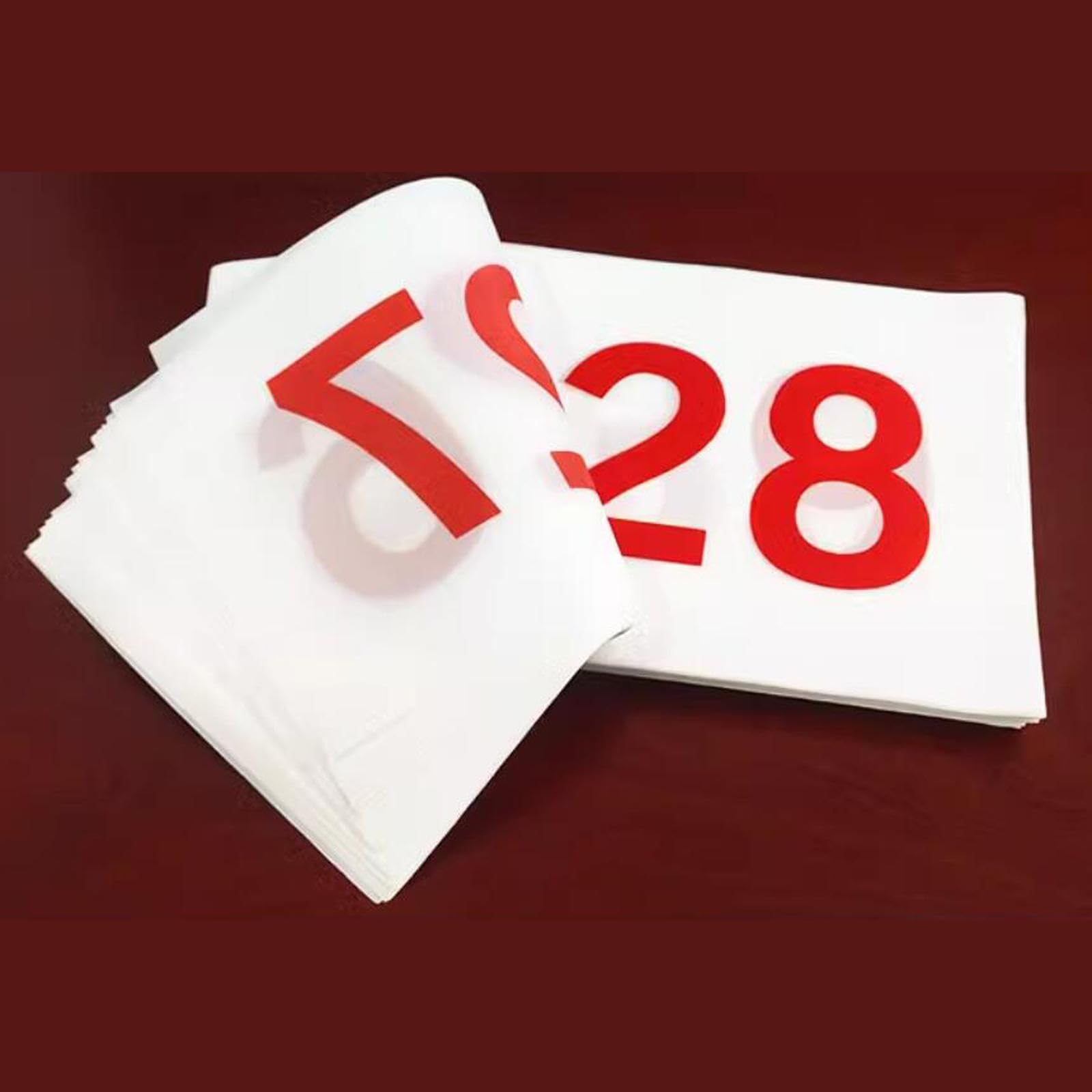 DYNWAVE Running Bib Numbers - Lightweight Waterproof Sports Bib for Competitors - Washable Numbered Bibs for Running, Cycling, Basketball & Soccer - Perfect for Marathons, Triathlons and Team Sports Events