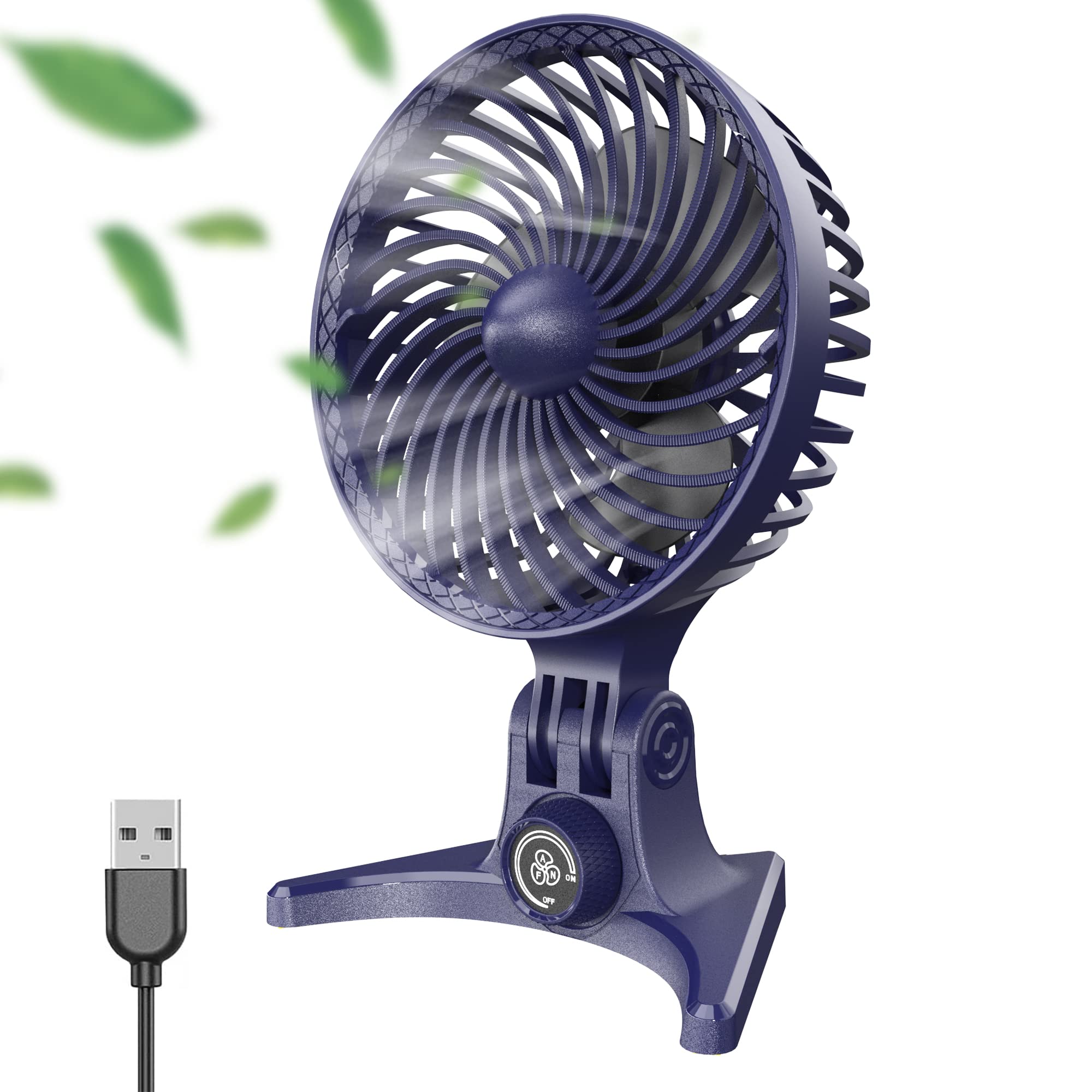 Imenlox Small USB Desk Fan - Powerful Airflow, Adjustable Speed, Quiet Portable Mini Table Fan for Home, Office, Travel & Bedroom | Perfect for Cooling Workspaces, Dorm Rooms & Nightstands