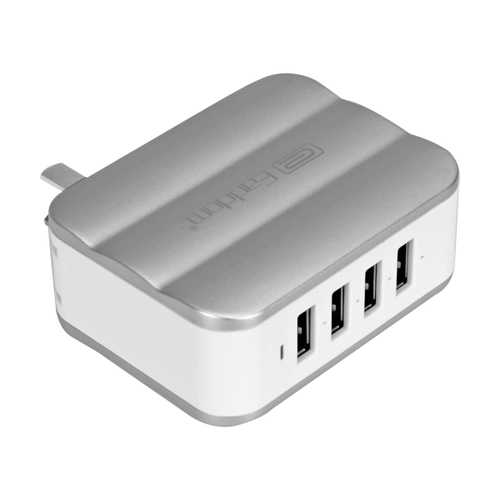 Earldom 5V 6.2A 4-Port USB Wall Charger for iPhone, Samsung, iPad, Tablet - Fast Charging Power Adapter for Home, Office & Travel