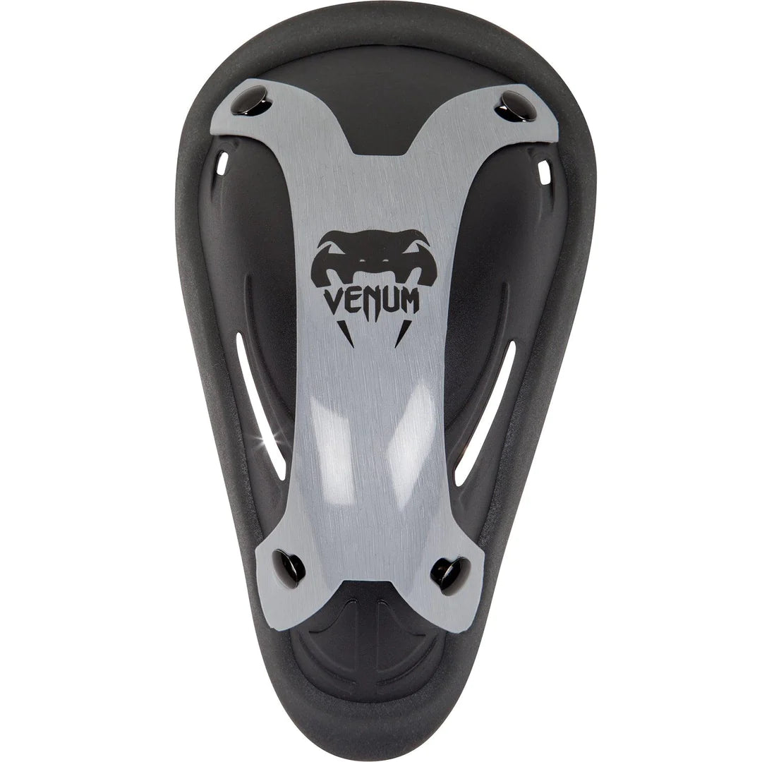 VENUM CUP GROIN GUARD COMPETITOR BLACK/SILVER - MMA, Boxing & Martial Arts Groin Protection for Training & Competition
