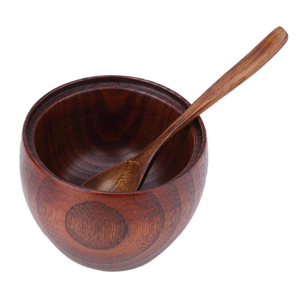 Premium Solid Wood Sugar Bowl with Spoon and Lid - Airtight Kitchen Storage Organizer for Spices, Coffee, Tea - Perfect for Pantry, Dining Table & Gift Giving