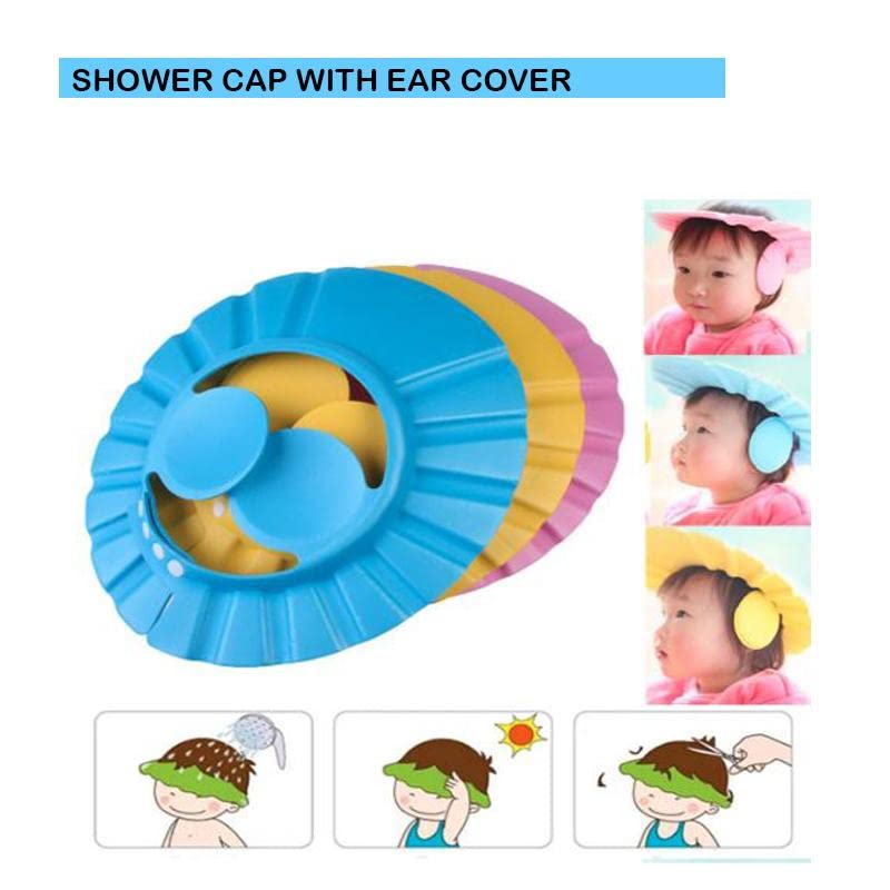 Adjustable Safe Soft Baby Shower Cap - Waterproof Bathing Hat for Infants & Toddlers - Perfect for Hair Washing, Bath Time & Spa Days