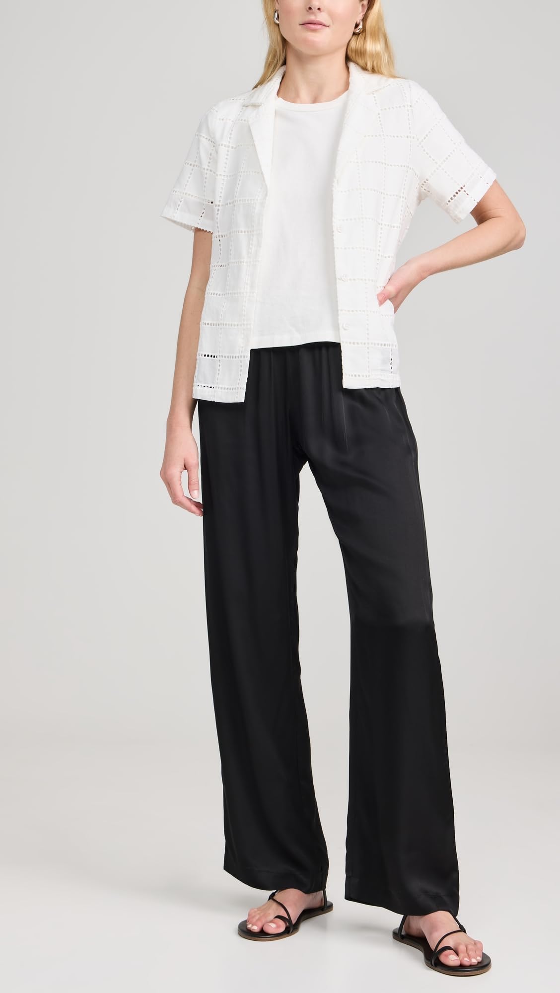 DONNI Women's Silky Simple Pants - Soft Comfortable Lounge Pants for Relaxing at Home, Yoga & Sleep