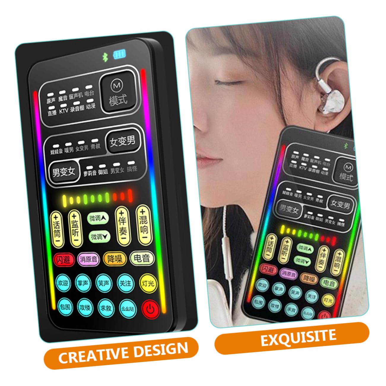 UKCOCO 2-Pack Mini Voice Changer Sound Card for Kids - USB Computer Connection, Disguise & Modify Voice, Plastic Microphone Toy for Children - Perfect for Role Play, Gaming & Online Chat (Microfono Para Niños)