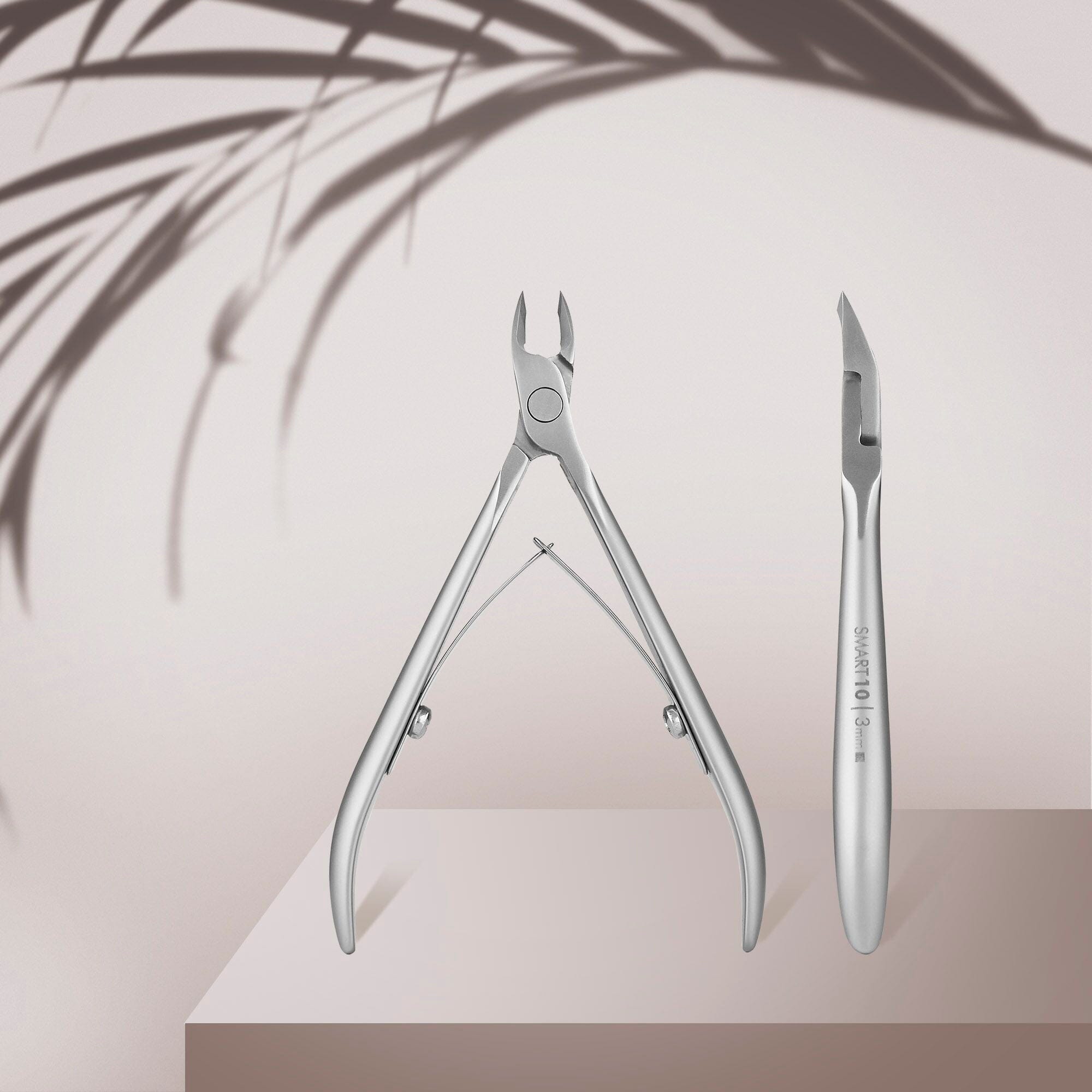 Staleks Professional Cuticle Nippers SMART 10 (3mm) - Precision Nail Care Tool for Manicure & Pedicure at Home or Salon