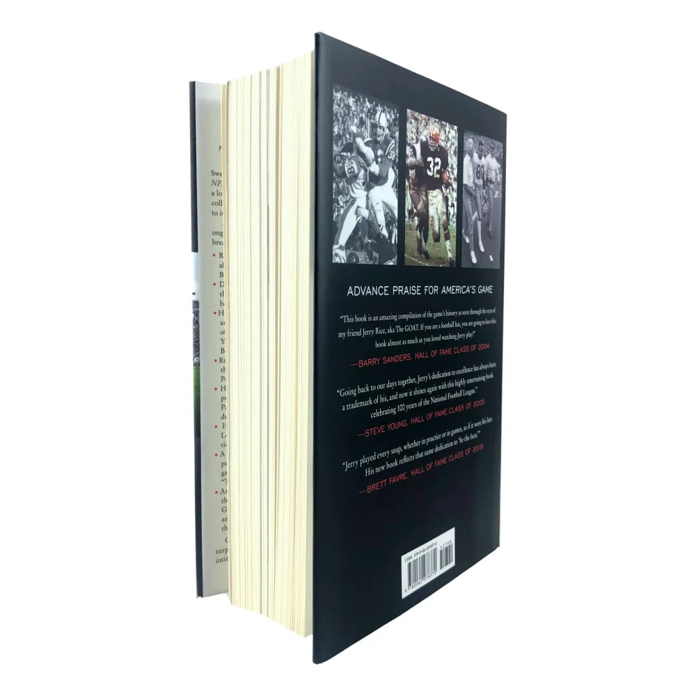 Jerry Rice Autographed Hardcover Book with JSA COA - NFL at 100 America's Game - Perfect for Football Fans, Collectors & Sports Memorabilia Enthusiasts