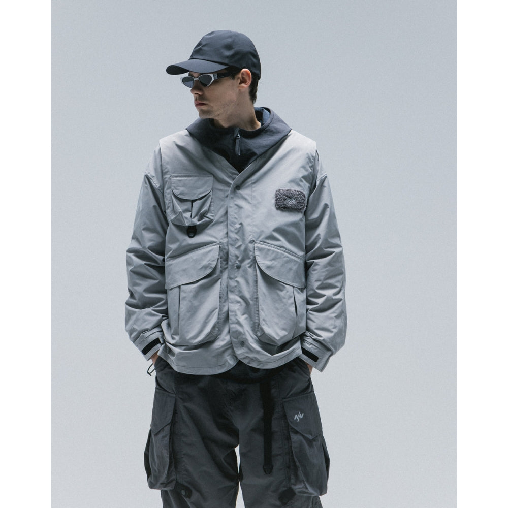 Nine Point Nine Cairn Utility Jacket for Men - Waterproof Outdoor Work Jacket with Multiple Pockets - Perfect for Hiking, Camping & Everyday Wear - Black