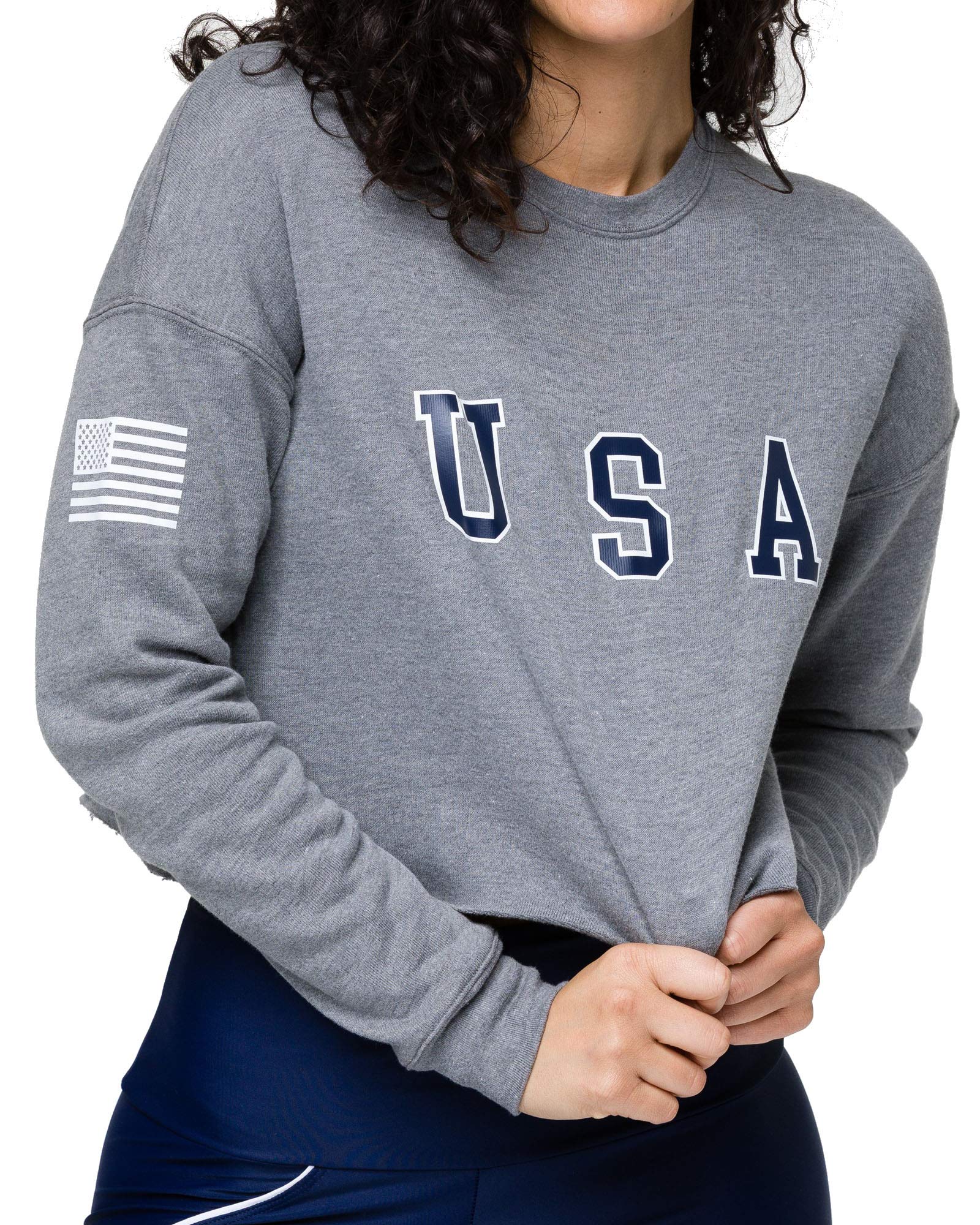Onzie Women's Long Sleeve Cropped Crew Top - Yoga, Pilates & Workout Activewear for Fitness & Gym